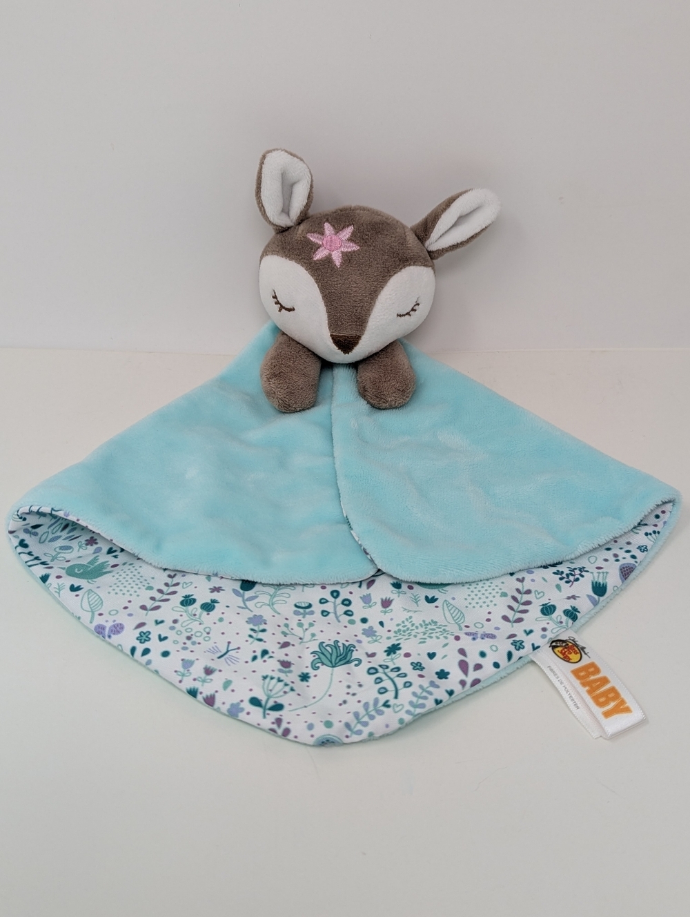 Bass Pro Shops Baby Lovey Deer Fawn Floral Print Security Blanket